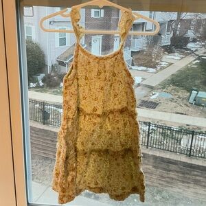 Floral Yellow Sleeveless Dress